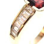 Gouden ring met zirconia stenen (geelgoud, fantasie), Sieraden, Tassen en Uiterlijk, Ringen, 18 tot 19, Gebruikt, Overige kleuren
