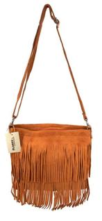 Back to the Sixties Suede Franje tas (oranje), Verzenden, Nieuw