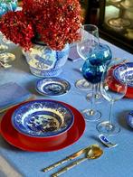 Blauw denim tafelkleed voor grote tafels. 2,70 x 1,80 m -