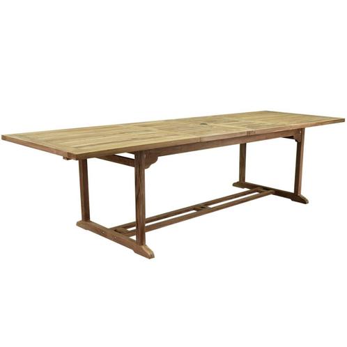 Rechthoekig 2 x uitschuifbare dining tuintafel, Tuin en Terras, Tuintafels, Nieuw, Teakhout, Ophalen of Verzenden