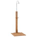 Buitendouche 75x75x210 cm massief teakhout (Buitenrecreatie)