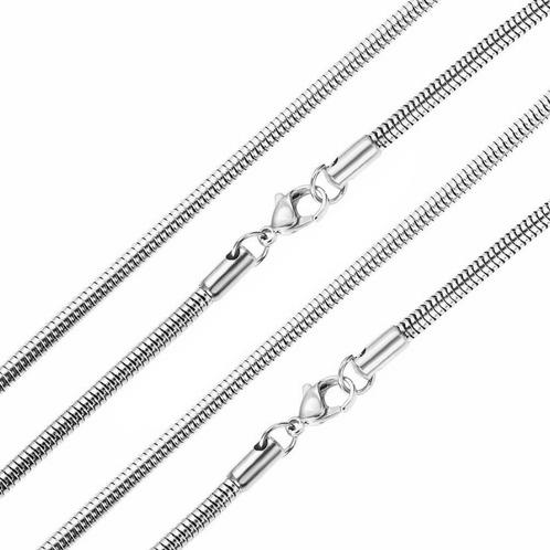 Fako Bijoux® - Ketting - Slang Schakel - Snake Chain - RVS -, Sieraden, Tassen en Uiterlijk, Kettingen, Verzenden