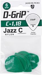 Janicek Picks D-Grip Jazz C plectrum 1.18 mm 6-pack, Ophalen of Verzenden, Nieuw, Elektrische gitaar