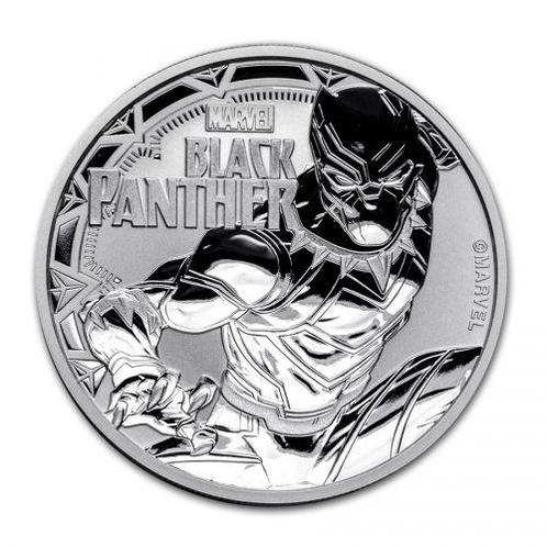 Tuvalu - Marvel Series - Black Panther 1 oz 2018, Postzegels en Munten, Munten | Oceanië, Losse munt, Zilver, Verzenden