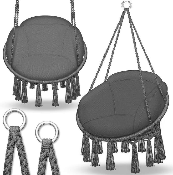 Hangstoel - Binnen & Buiten - Hangschommel - Tot 200kg - Ant, Huis en Inrichting, Fauteuils, Zo goed als nieuw, Verzenden