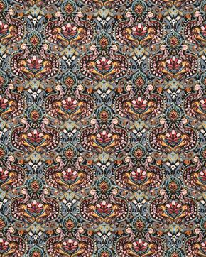Tricot/Jersey Stretch Persian Flowers Grijs, Hobby en Vrije tijd, Stoffen en Lappen, Grijs, Nieuw