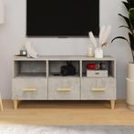 vidaXL Tv-meubel 102x36x50 cm bewerkt hout betongrijs, Huis en Inrichting, Kasten | Televisiemeubels, Nieuw, Verzenden