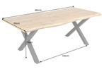 Industriële eettafel WILD 180cm bruin wild eiken design, Huis en Inrichting, Tafels | Eettafels, Ophalen of Verzenden, Nieuw