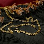 Gouden Prince of Wales schakel ketting | 45 cm, Ophalen of Verzenden, Gebruikt, Overige kleuren, Goud