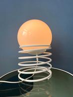 Large Mid Century Opaline Milk Glass Spiral Table Lamp, Ophalen of Verzenden, Nieuw