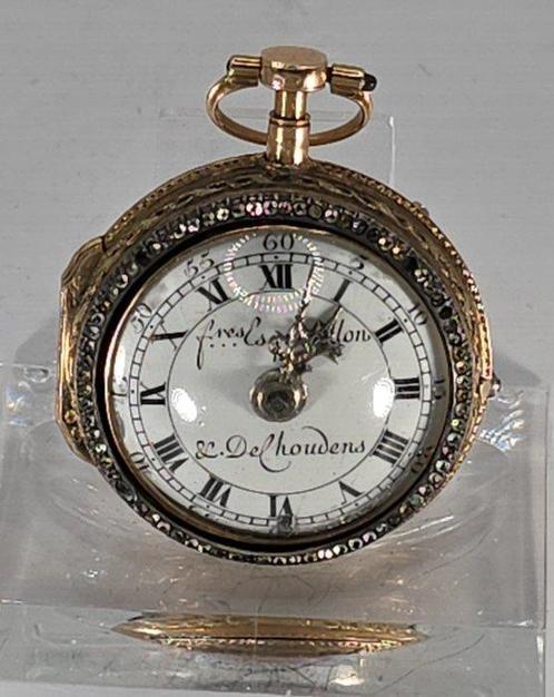 fres Esquivillon & DeChoudens - 18Kt. Goldspindeluhr -, Sieraden, Tassen en Uiterlijk, Horloges | Heren
