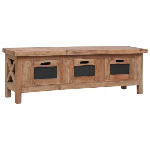 vidaXL Tv-meubel met 3 lades 120x30x40 cm massief, Huis en Inrichting, Kasten | Televisiemeubels, 25 tot 50 cm, Nieuw, Overige houtsoorten