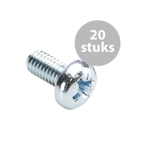 Adam Hall M6 x 12mm bout zilver (20 stuks), Muziek en Instrumenten, Behuizingen en Koffers, Nieuw, Ophalen of Verzenden