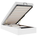 Bedframe 100x200 wit kunstleer - Retourdeal! -40%, Huis en Inrichting, Overige materialen, 100 cm, Eenpersoons, Wit
