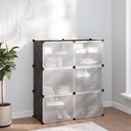 vidaXL Schoenenrek 84,5x31x93,5 cm polypropeen zwart, Verzenden, Nieuw