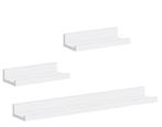 Set van 3 Zwevende Wandplanken – MDF Wit Wandrek Opslag, Huis en Inrichting, Kasten | Wandmeubels, Verzenden, Nieuw
