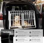 tectake® Aluminium Hondentransportbench Hondenbox - Trapeziu, Dieren en Toebehoren, Verzenden, Zo goed als nieuw