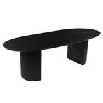 Mangohouten Eettafel Maeve 220x100 cm zwart, Huis en Inrichting, Tafels | Eettafels, Verzenden, Nieuw, Industriële meubels, Overige vormen