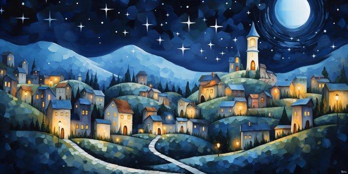 Felix van Horst - Starry Village (XXL), Antiek en Kunst, Kunst | Designobjecten