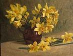 Hollandse School (XX) - Stilleven met gele narcissen in een