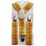 Fako Fashion - Kinder Bretels - Print - Smiley - 65cm - Geel, Verzenden, Nieuw