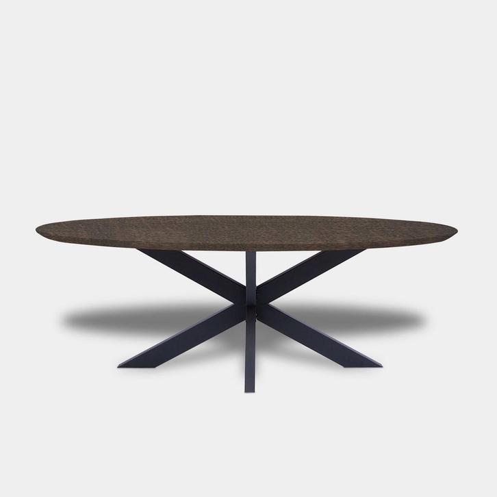 Tafel Ovaal Eikenhout  Matrix  160x90, Huis en Inrichting, Tafels | Eettafels