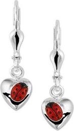 The Jewelry Collection - Oorhangers Hart Lieveheersbeestje, Verzenden, Nieuw