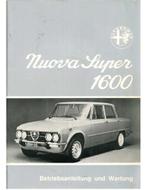1975 ALFA ROMEO GIULIA NUOVA SUPER 1600 INSTRUCTIEBOEKJE, Auto diversen, Handleidingen en Instructieboekjes