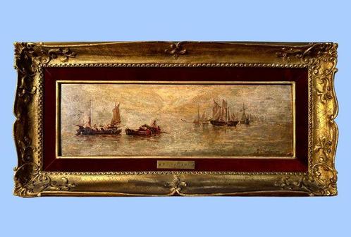 Pompeo Mariani (1857–1927), Toegeschreven aan - Marina con, Antiek en Kunst, Kunst | Schilderijen | Klassiek