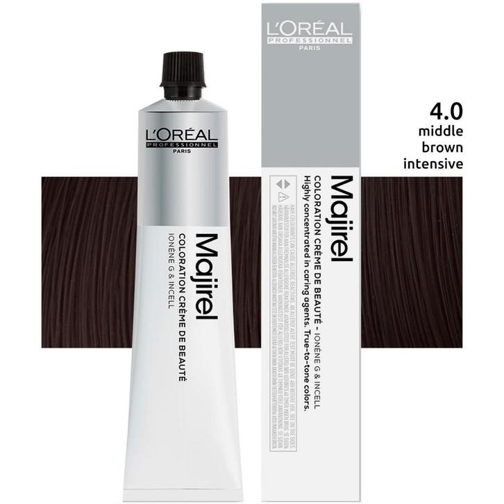 LOréal  Majirel  4.0 Diepbruin  50 ml, Sieraden, Tassen en Uiterlijk, Uiterlijk | Haarverzorging, Nieuw, Verzenden