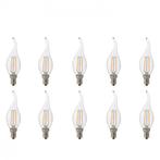 Voordeelpak LED Lamp 10 Pack - Kaarslamp - Filament Flame -, Led-lamp, Soft of Flame, E14 (klein), Nieuw