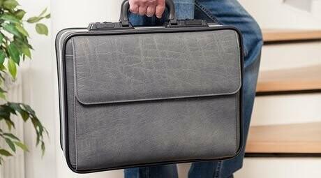 Dürasol Perfekt dokterstas Leer grijs, Zakelijke goederen, Kantoor en Winkelinrichting | Kantoormeubilair en Inrichting, Verzenden
