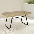 TRUUSK Polyrattan Tuintafel, 90 X 50 X 45 Cm, UV-bestendige, Verzenden, Nieuw