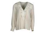 Veiling - Sandro Blouse van Zijde met Ruches Maat 1/36 Wit, Kleding | Dames, Blouses en Tunieken, Nieuw