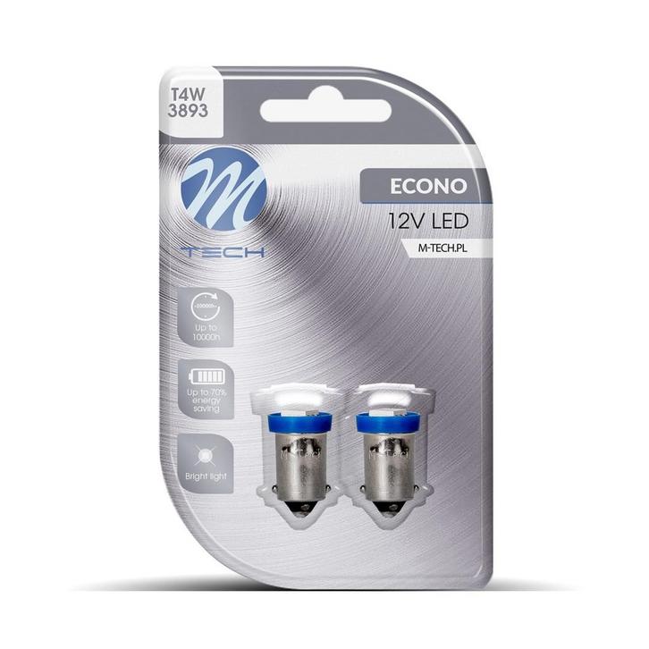 M-Tech LED - BA9s / T4W 12V - Basis 1x Led diode - Blau..., Auto-onderdelen, Verlichting, Nieuw, Verzenden