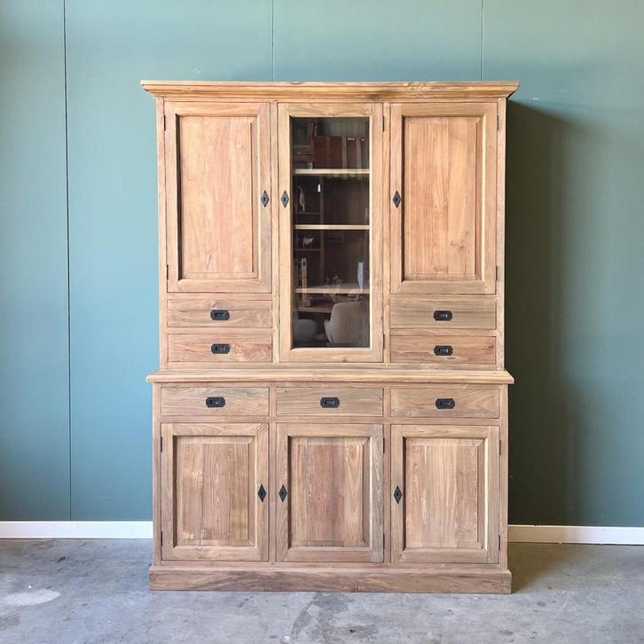 Landelijke buffetkast | teakhout | 150cm breed | Voorradig!, Huis en Inrichting, Kasten | Buffetkasten, 25 tot 50 cm, Met lade(s)