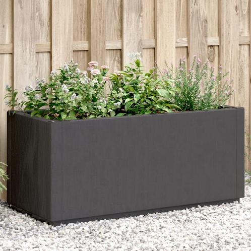 vidaXL Plantenbak 80x36x35 cm polypropeen donkergrijs, Tuin en Terras, Bloempotten, Nieuw, Verzenden