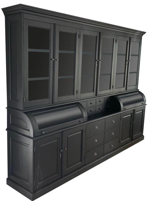 Buffetkast zwart – zwart Bastiaan 300cm, Huis en Inrichting, Kasten | Buffetkasten, Ophalen of Verzenden