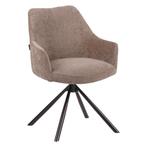Draaibare stoel Kay velvet taupe, Huis en Inrichting, Stoelen, Ophalen of Verzenden, Nieuw