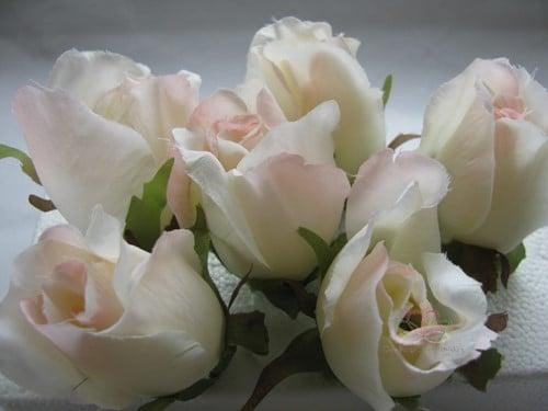 Zijden Roosjes Champagne Roze 2Tone 5-6 cm 10 stuks, Huis en Inrichting, Woonaccessoires | Kunstplanten en Kunstbloemen, Nieuw