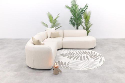 Madeira ronde hoekbank links - Naturel Sunbrella, Tuin en Terras, Tuinsets en Loungesets, Nieuw, Overige materialen, Verzenden