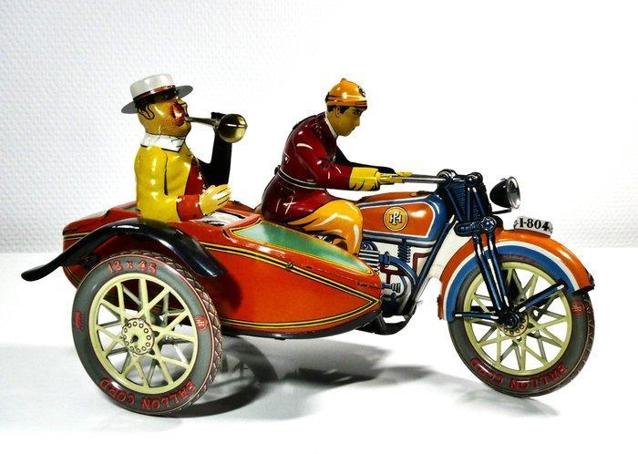Paya - Blikken speelgoed - Motorcycle With Sidecar, 30 cm,, Antiek en Kunst, Antiek | Speelgoed