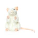 Hansa pluche muis knuffel wit 16 cm - Knuffel muizen, Kinderen en Baby's, Speelgoed | Knuffels en Pluche, Nieuw, Ophalen of Verzenden