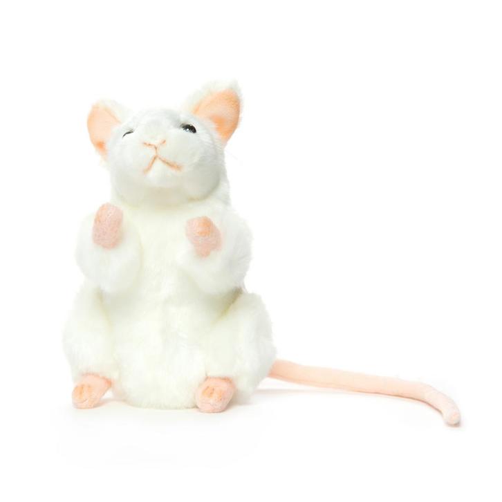 Hansa pluche muis knuffel wit 16 cm - Knuffel muizen, Kinderen en Baby's, Speelgoed | Knuffels en Pluche, Ophalen of Verzenden