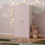 Kinderkast Sandnes 2-deurs 123x60x40 cm wit en roze [en.casa, Verzenden, Nieuw