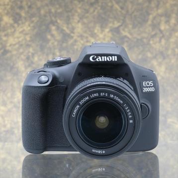 Canon EOS 2000D + 18-55mm f/3.5-5.6 DC III - Tweedehands beschikbaar voor biedingen