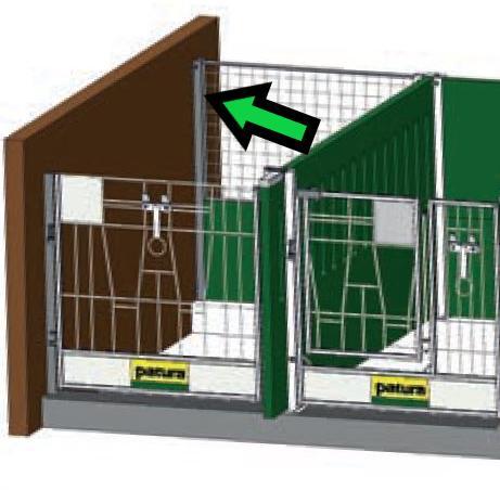 Wandprofiel (achterkant) bij groene Patura kalverbox, Dieren en Toebehoren, Stalling en Weidegang