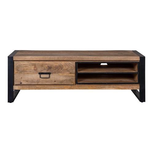 Tv-meubel Mangohout Kelvin 130 cm, Huis en Inrichting, Kasten | Televisiemeubels, 25 tot 50 cm, Nieuw, Overige houtsoorten, Minder dan 100 cm