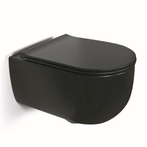 Wandcloset BWS Turbo Rimless 53x34cm Mat Zwart (met, Doe-het-zelf en Verbouw, Sanitair, Overige typen, Nieuw, Ophalen of Verzenden