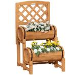Verhoogd Bed In Rustiek Design, Plantenbak, Incl. Traliewerk